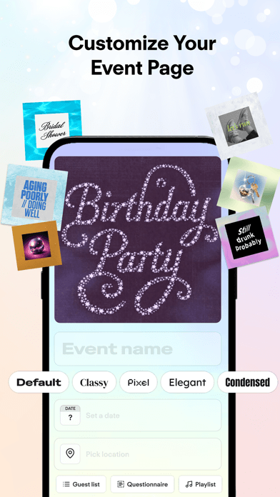 Customize your event page