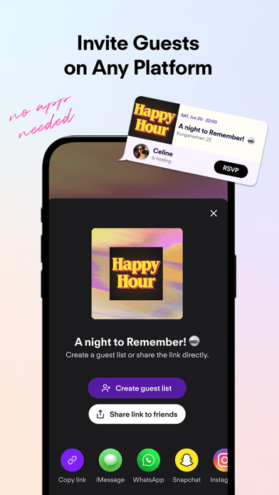 Invite guests on any platform, no app needed