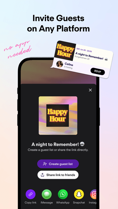Invite guests on any platform, no app needed